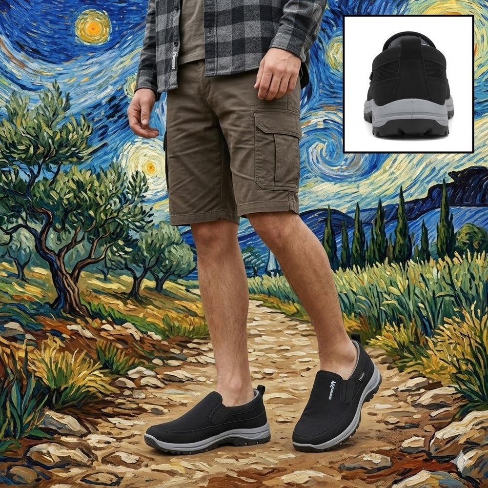 CNA-TROP Outdoor Tactical Slip-On Shoes Black Mesh Gorpcore EU 45 US Mens 11.5